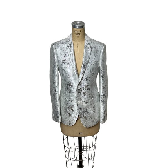 Silver metallic blazer Unisex by Giovannit Testi - Picture 1 of 9
